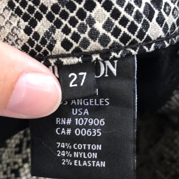 Hudson Jeans Nico Mid Rise Super Skinny size 27 / 4 Animal Snakeskin Y2K - Picture 5 of 10